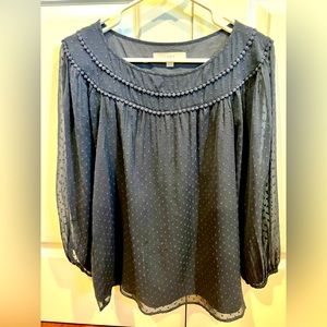 Dark gray LOFT blouse